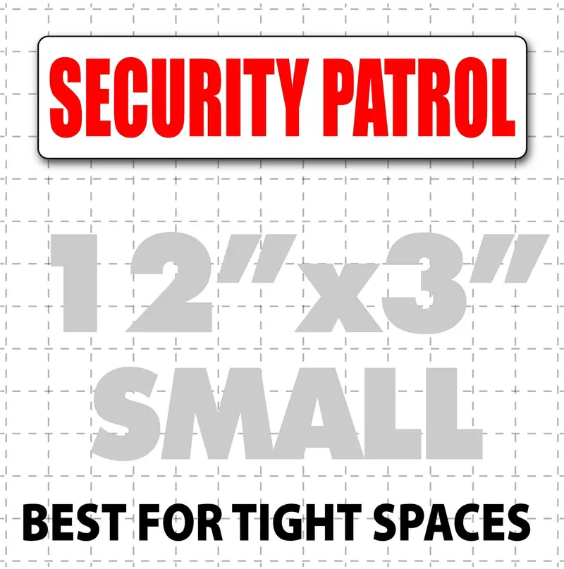 12" X 3" Magnetic Security Patrol Vehicle Sign 1