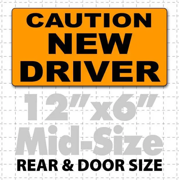 12" X 6" Caution New Driver Magnetic Car Sign 1