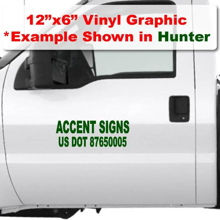 12"X 6" Custom Usdot Sticker 1