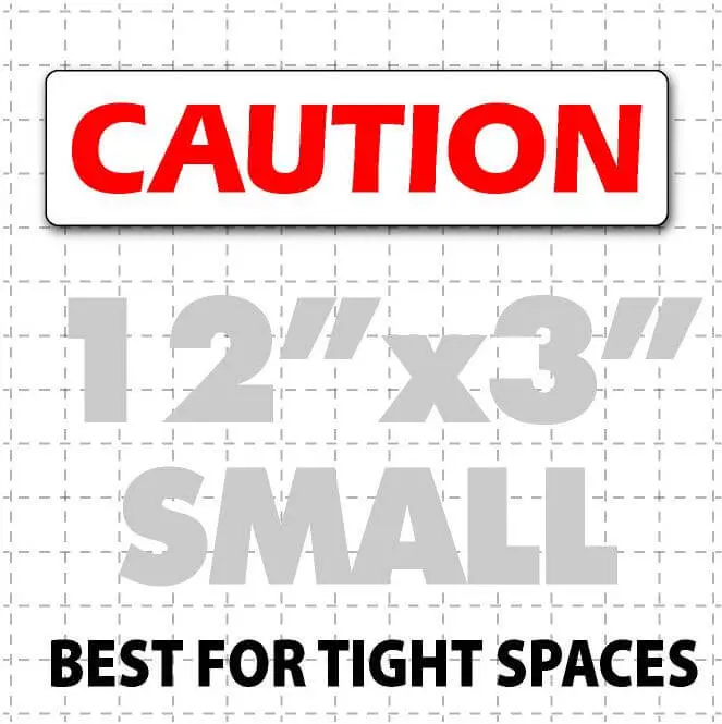 12"X3" Caution Magnetic Sign For Vehicles 1