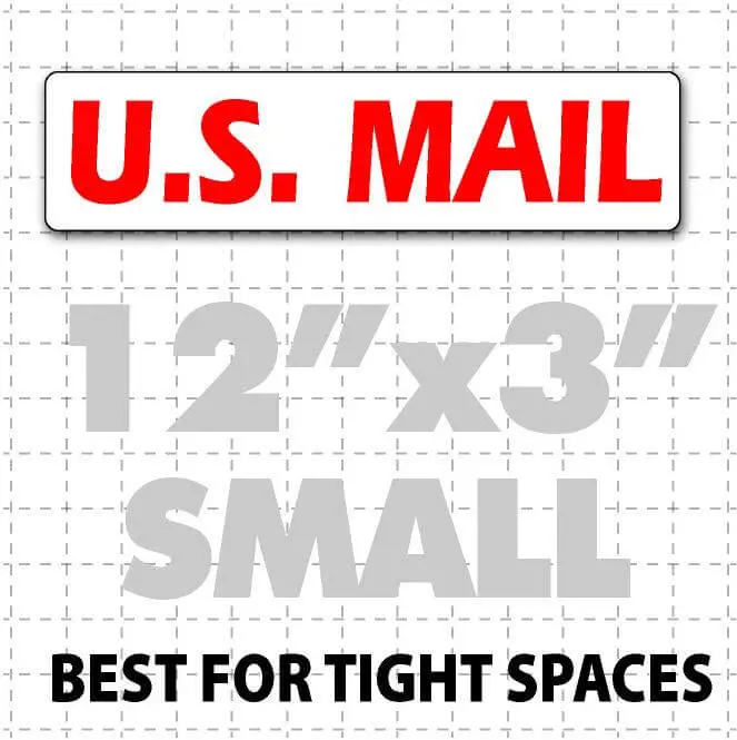 12"X3" Us Mail Magnetic Sign For Postal Contractors 1