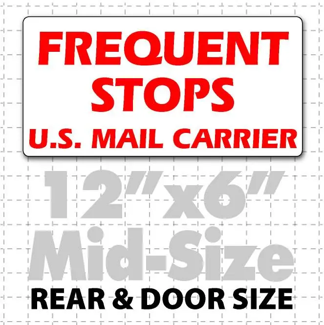 12"X6" Frequent Stops Rural Carrier Magnet For Vehicles 1