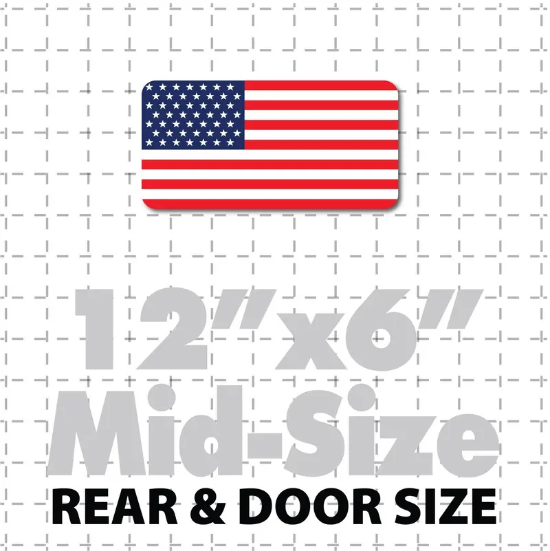 12X6" United States Of America Flag Decal Or Magnet Usa Flag Stars & Stripes 1