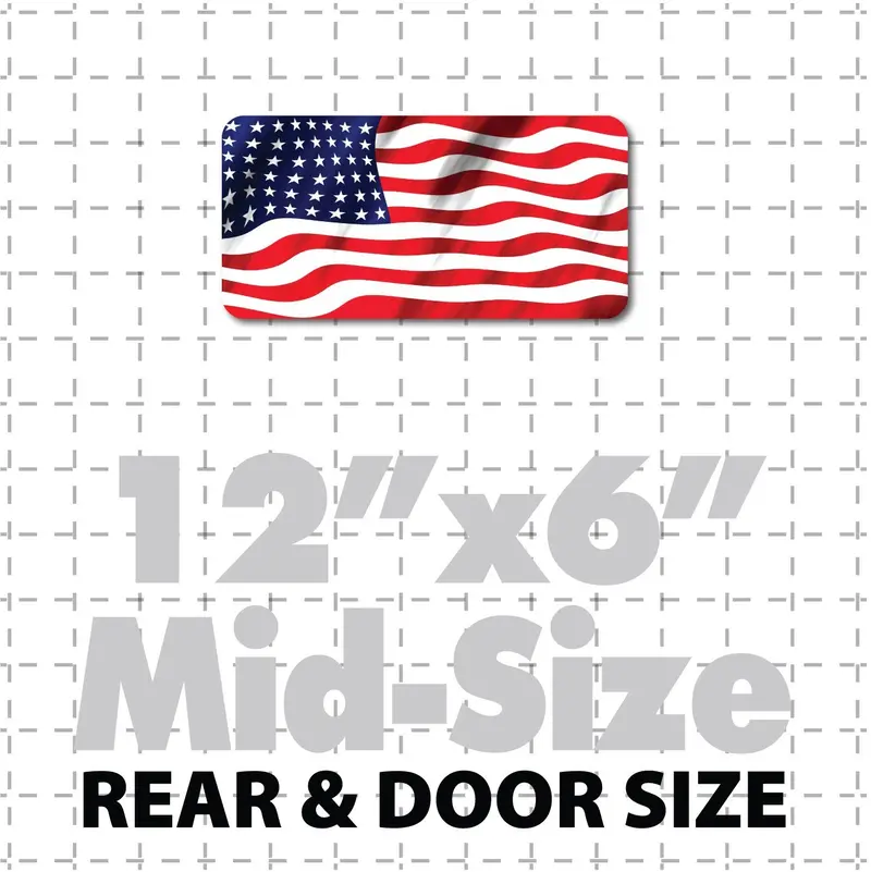12X6" Usa Flag Magnet Or Sticker | Us Flag Sign United States Of America (2) 1
