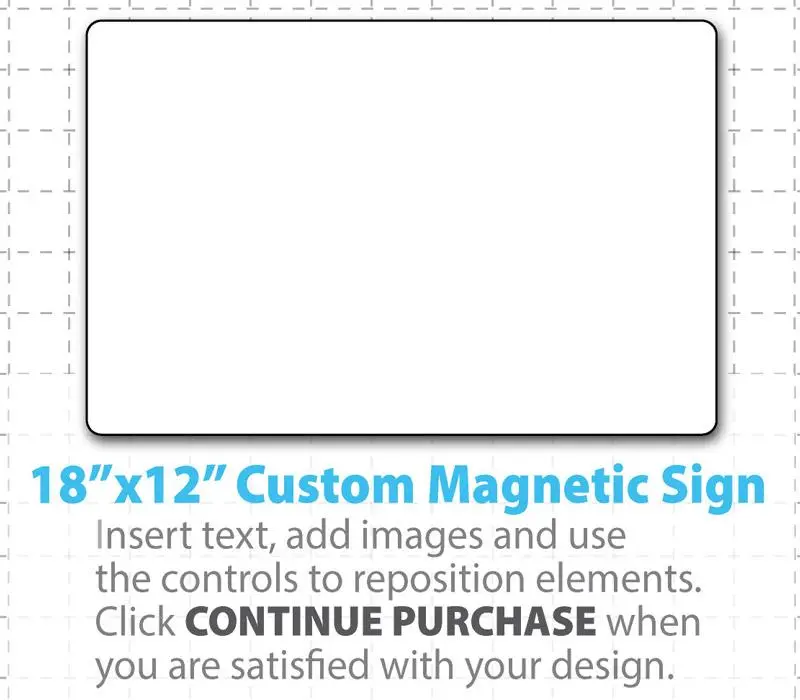 18"X12" Custom Magnetic Sign For Cars, Trucks & Vans 2
