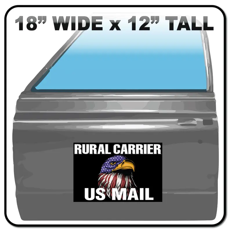 18"X12" Eagle Vehicle Magnet For Rural Mail Carrier Jeep | Postal Magnetic Sign 1