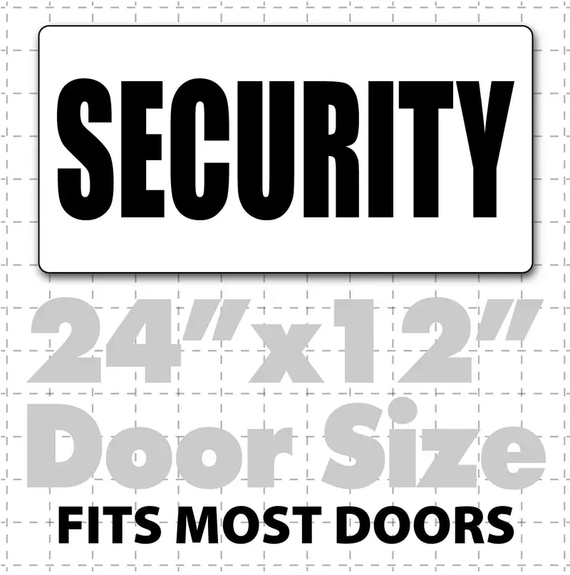 24" X 12" Magnetic Security Sign For Vehicles 1