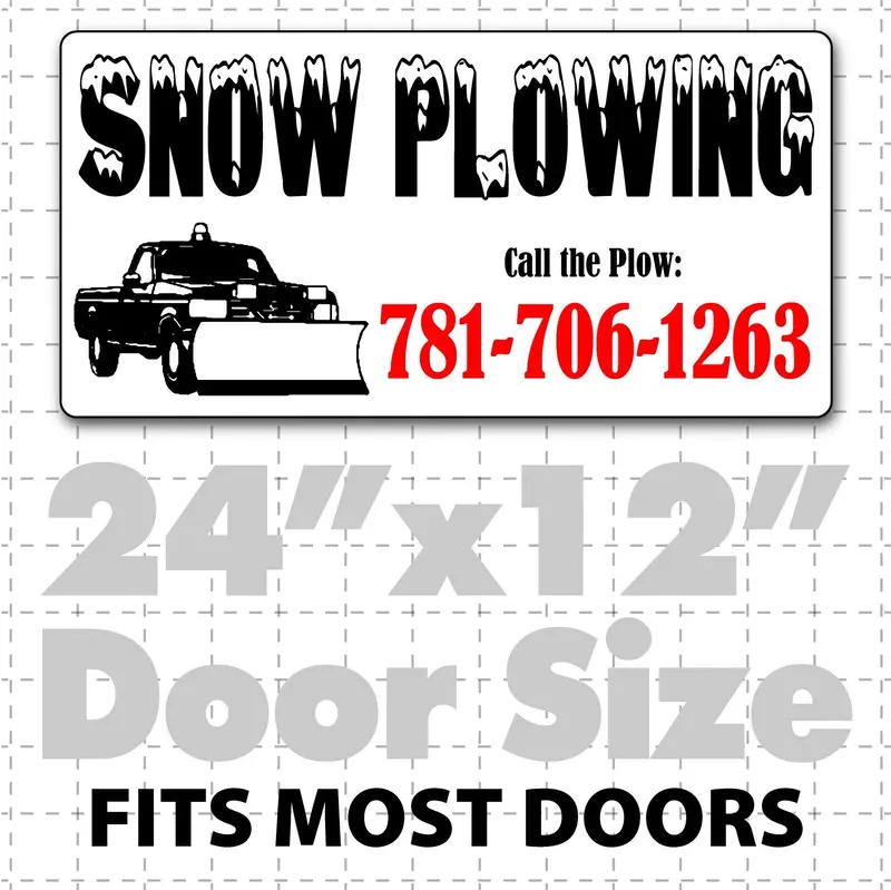 24" X 12" Magnetic Snowplow Sign Layout 4 1