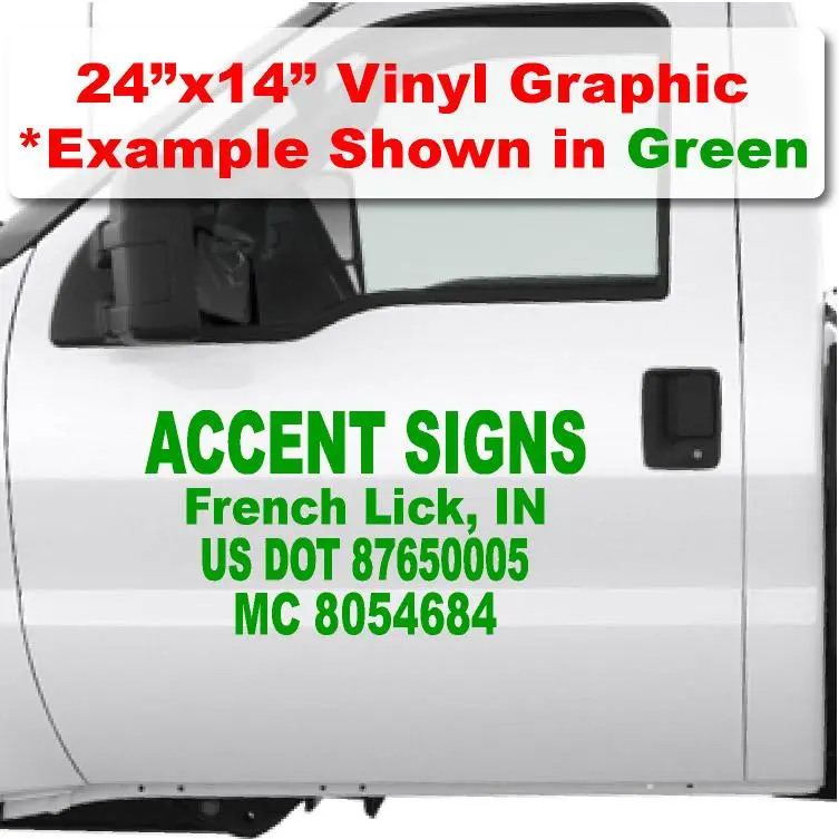 24" X 14" Usdot Number Sticker For Dept Of Transportation Compliance 1