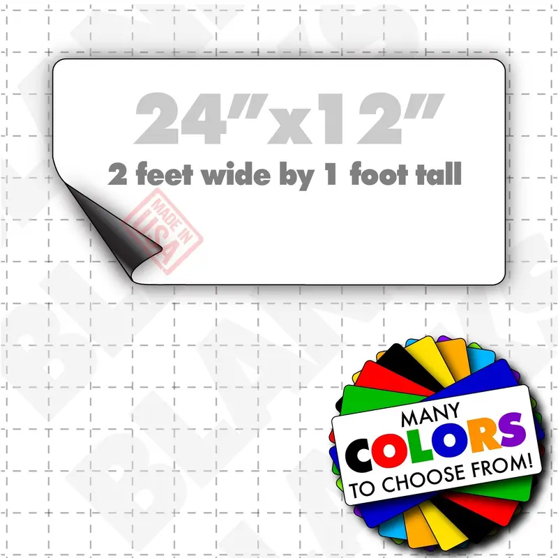 24"X12" Magnetic Sign Blank For Vehicle Doors 1