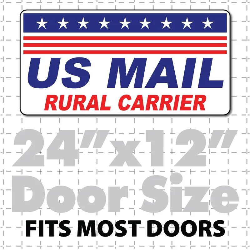 24"X12" Us Mail Rural Carrier Magnetic Sign Stars & Stripes 1