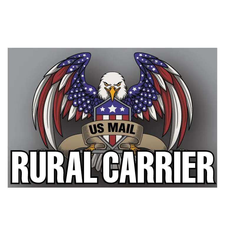24"X16" Eagle Magnet For Rural Mail Carrier Jeep | Car Door Magnet 1