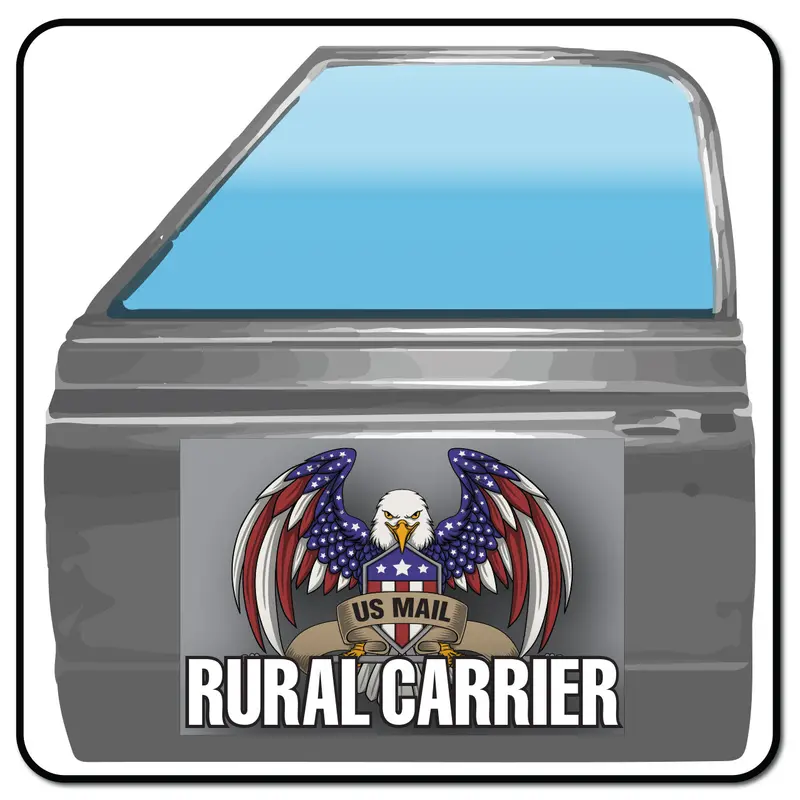 24"X16" Eagle Magnet For Rural Mail Carrier Jeep | Car Door Magnet 2
