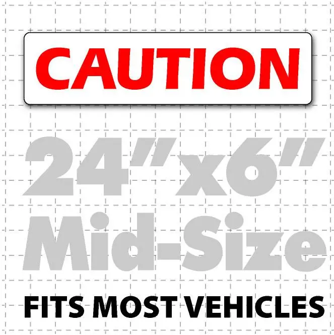 24"X6" Caution Magnetic Sign 1