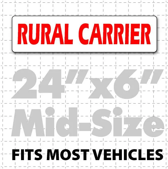 24"X6" Rural Carrier Magnetic Vehicle Sign 1