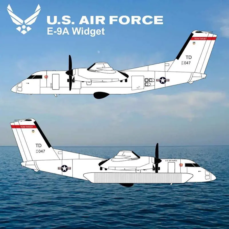 3D Design Deck 3Dd0174 1/200 Usaf Dash-8-Q100 E-9 84-0047 1