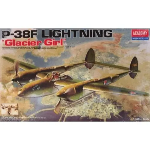 Academy 12208 1/48 P-38F Lighting Glacier Girl Lockheed 1