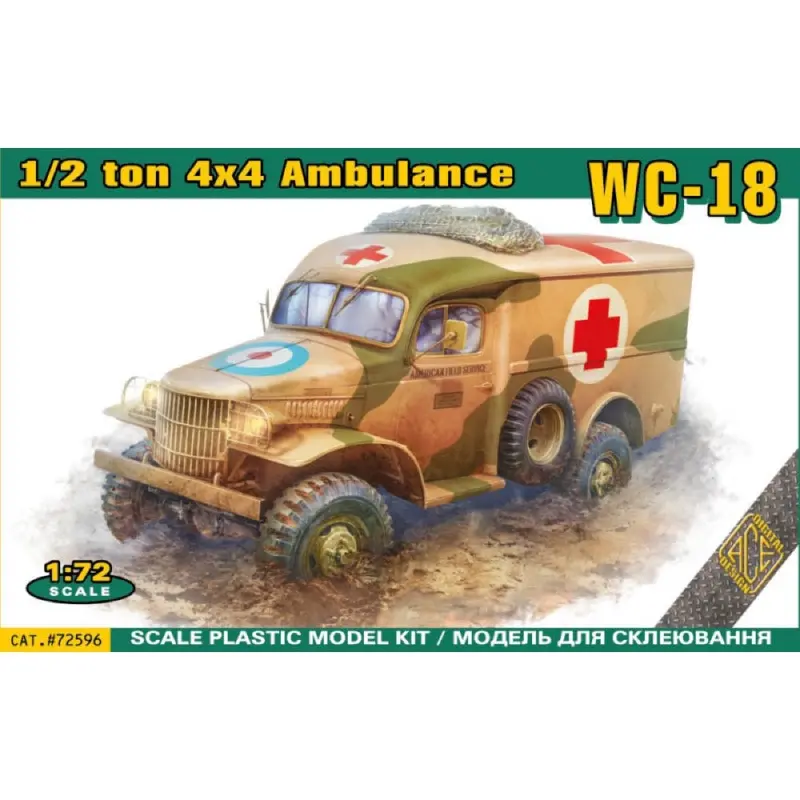 Ace Models 72596 1/72 Wc-18 1/2 Ton 4X4 Ambulance Truck 1