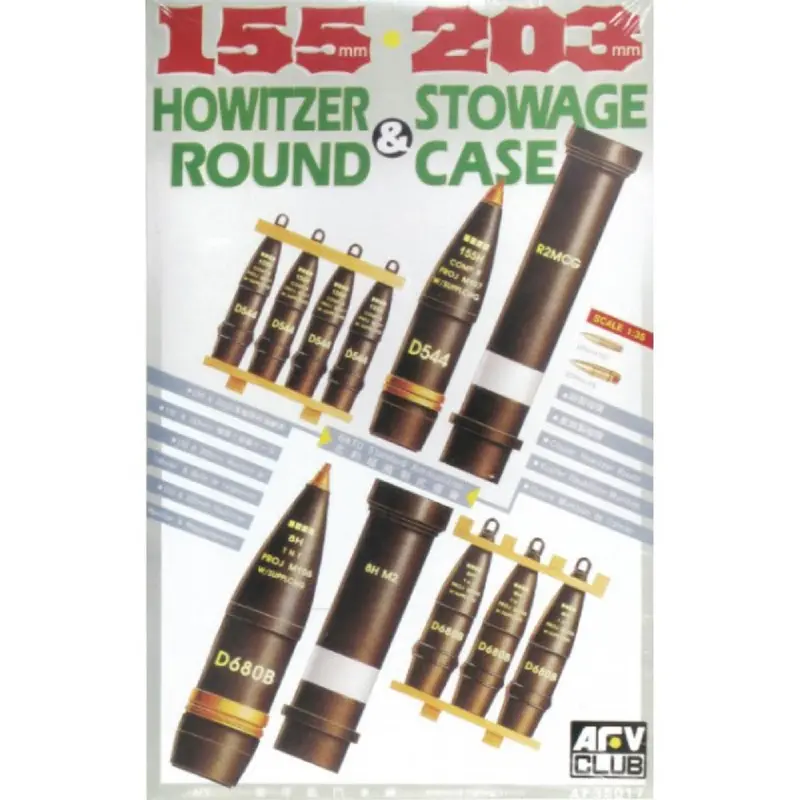 Afv 35017 1/35 155/203Mm Howitzer Round & Storage Case 1