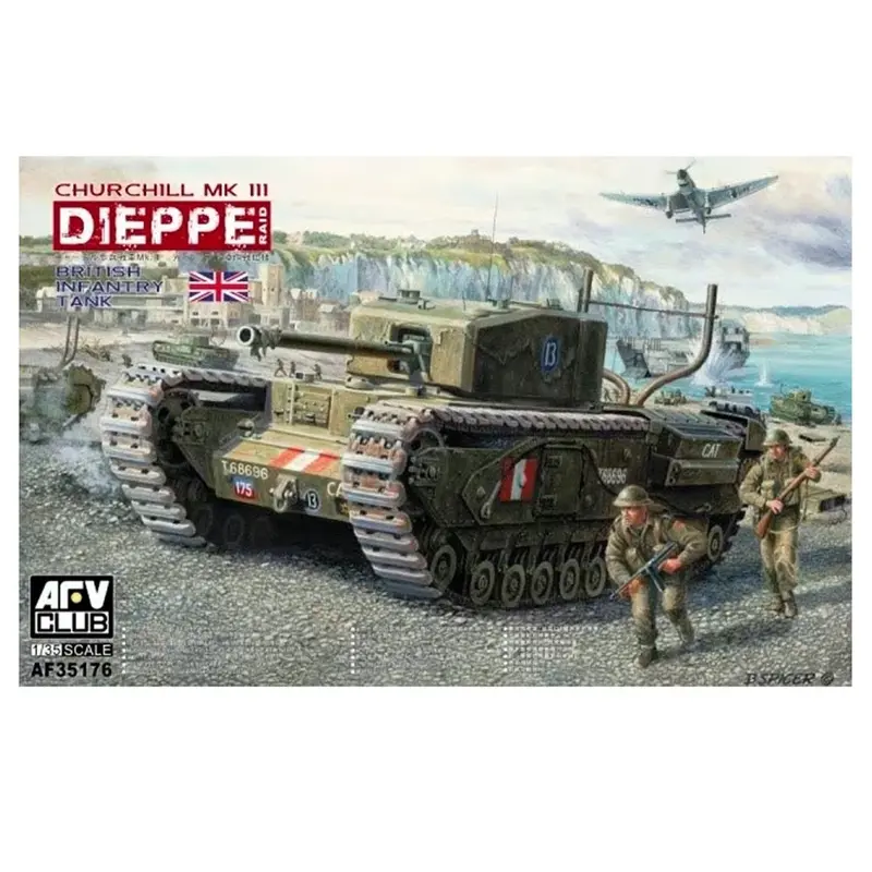 Afv 35176 1/35 Churchill Mk.3 Dieppie Including Workable Track 1