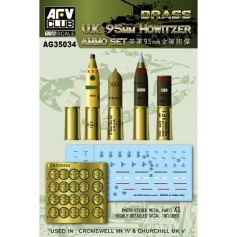 Afv Ag35034 1/35 U.K. 95Mm Howitzer Ammo Set 1