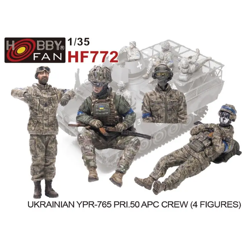 Afv Hf772 1/35 Ukrainian Ypr-765 Pri.50 Apc Crew 4 Figures 1