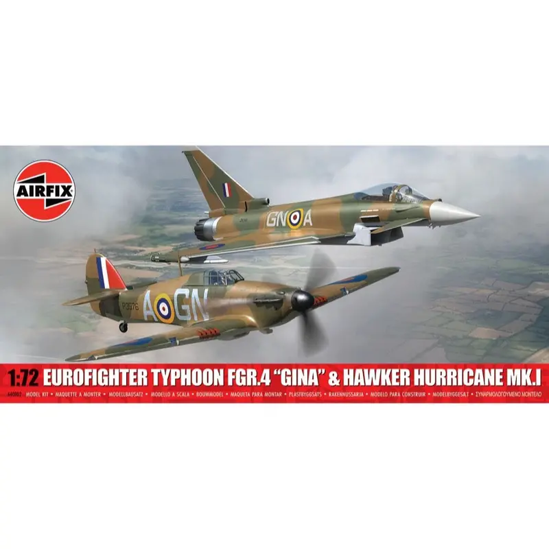 Airfix A40002 1/72 Eurofighter Typhoon Fgr.4 "Gina" & Hawker Hurricane Mk.I Twin Pack 1