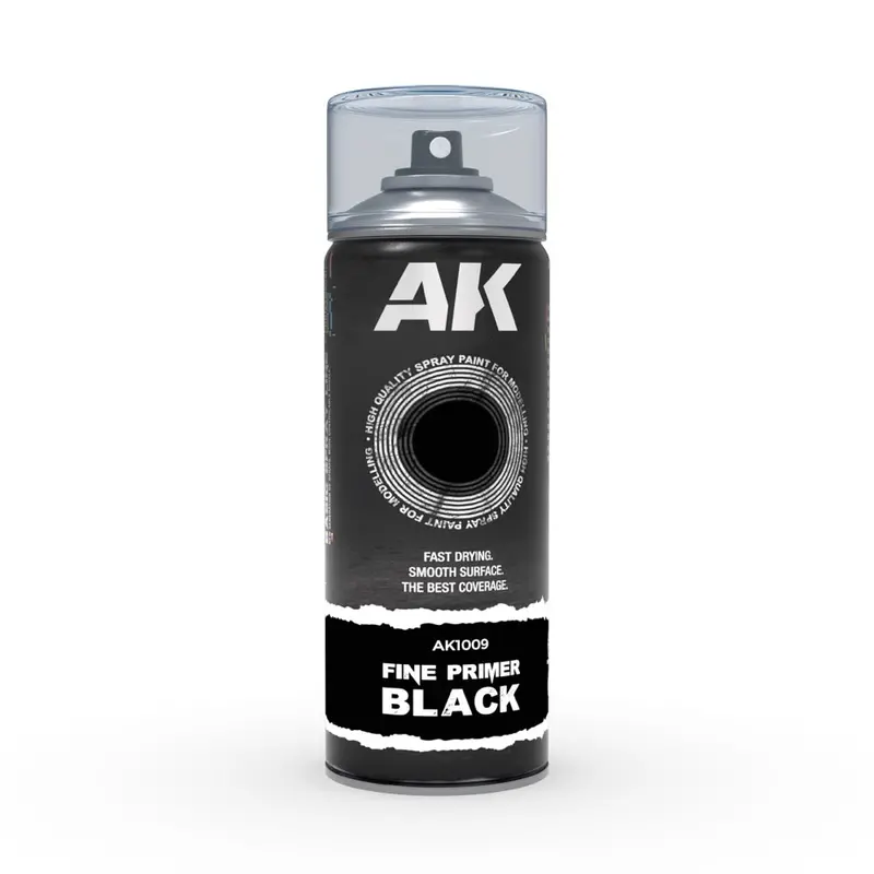 Ak Interactive 1009 Fine Primer Black Spray Paint 400Ml 1