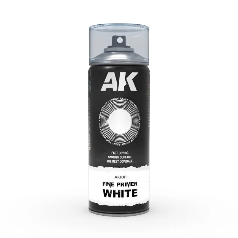 Ak Interactive 1011 Fine Primer White Spray Paint 400Ml 1
