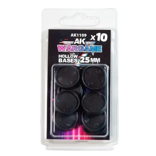 Ak Interactive 1109 Plastic Wargame Bases Hollow Base 25Mm 10 Units 1
