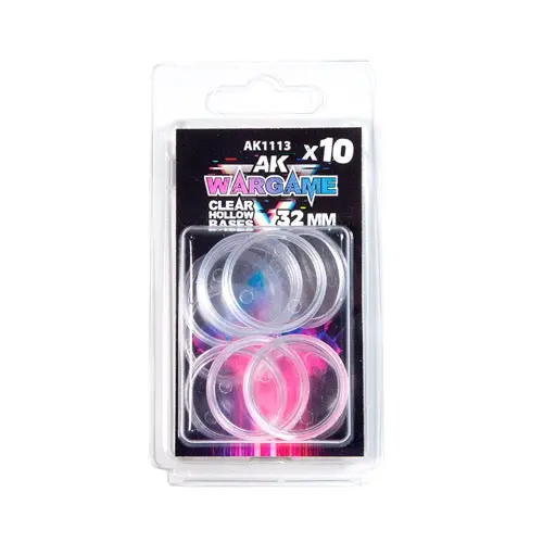 Ak Interactive 1113 Plastic Wargame Bases Clear Hollow Base 32Mm 10 Units 1