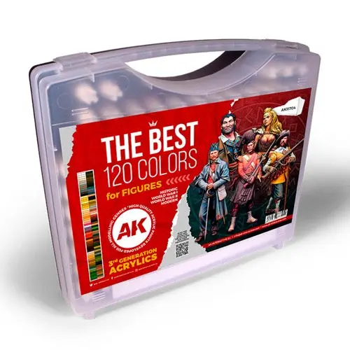 Ak Interactive 11704 Briefcase 120 Figure Colours Acrylic Paint Set (3Rd Generation) 1