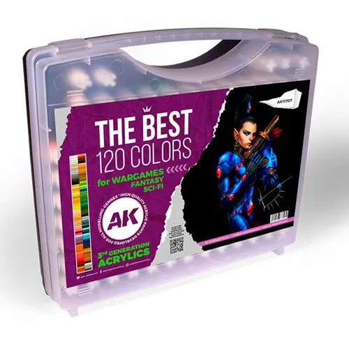 Ak Interactive 11707 Briefcase 120 Wargame Colours Acrylic Paint Set (3Rd Generation) 1