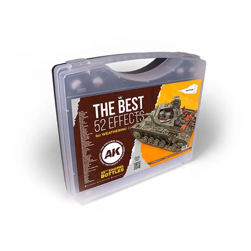 Ak Interactive 11708 Plastic Briefcase 52 Enamel Colours Paint Set 1