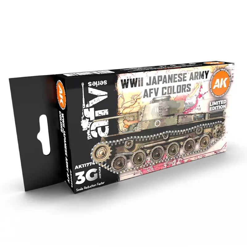 Ak Interactive 11774 Afv Series Wwii Japanese Army Acrylic Paint Set (3Rd Generation) 1