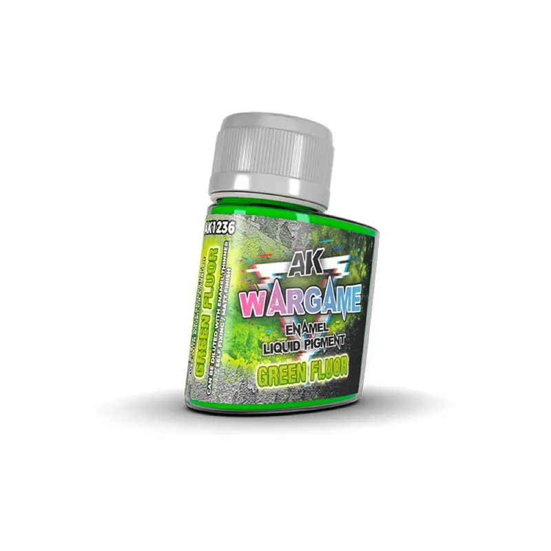 Ak Interactive 1236 Wargame Green Fluor Enamel Liquid Pigment 35Ml 1