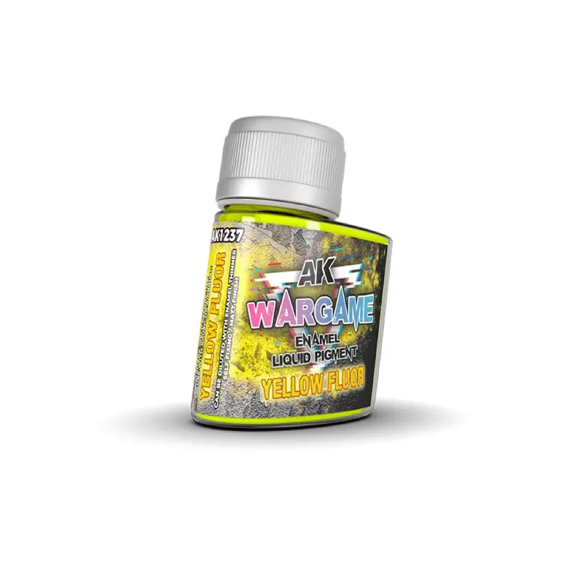 Ak Interactive 1237 Wargame Yellow Fluor Enamel Liquid Pigment 35Ml 1