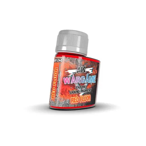 Ak Interactive 1240 Wargame Red Fluor Enamel Liquid Pigment 35Ml 1