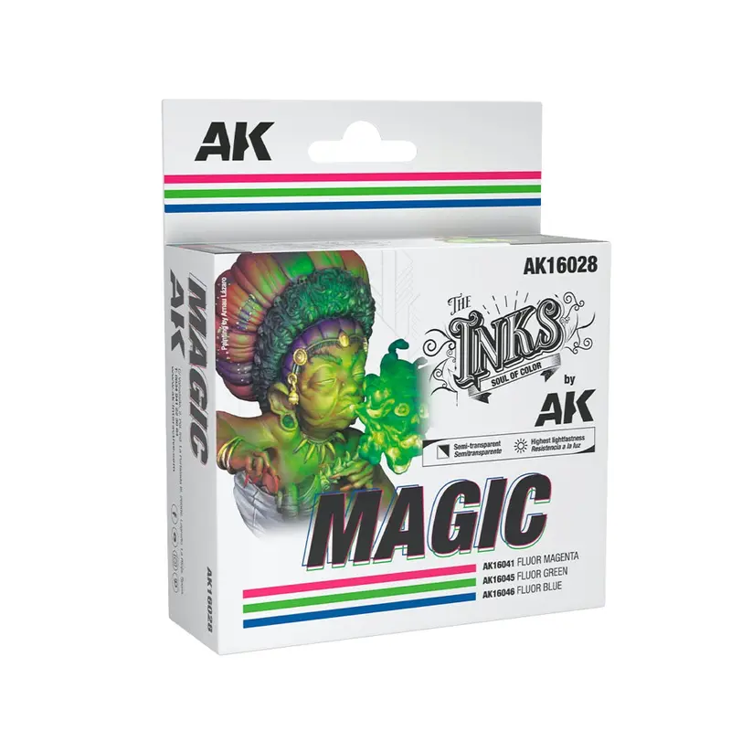 Ak Interactive 16028 The Inks Magic Colors Set Acrylic Ink Set 3 Colours 1