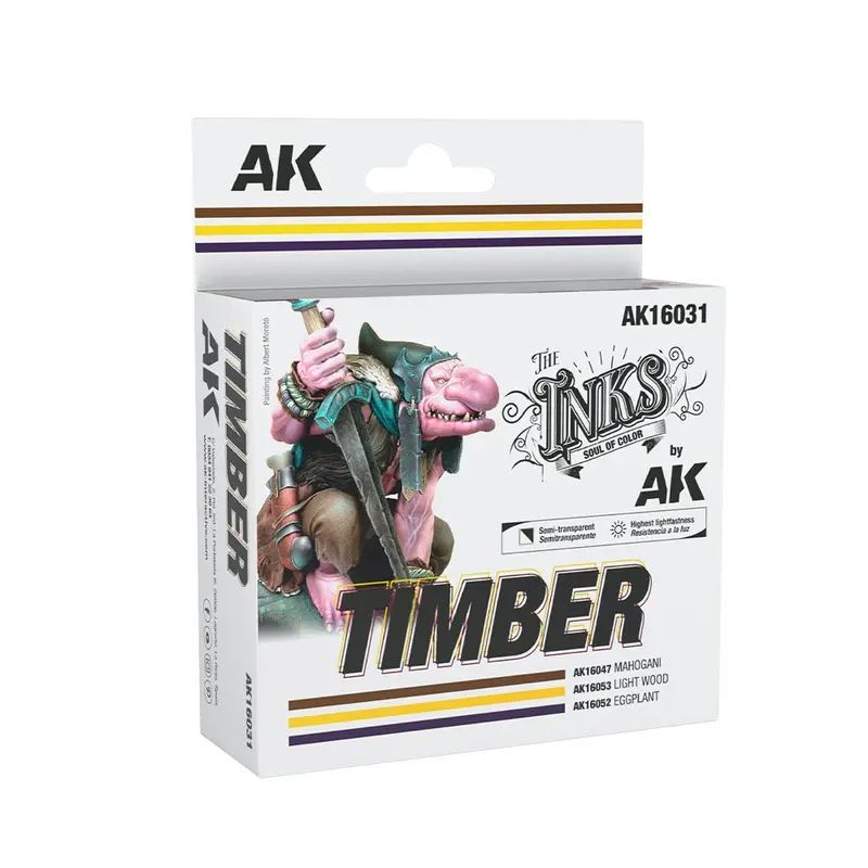 Ak Interactive 16031 The Inks Timber Colors Set Acrylic Ink Set 3 Colours 1