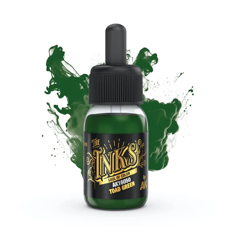 Ak Interactive 16050 The Inks Toad Green 30Ml Acrylic Ink 1