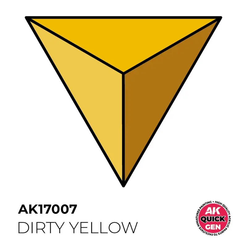 Ak Interactive 17007 Quick Gen Dirty Yellow 18Ml Acrylic Paint 2