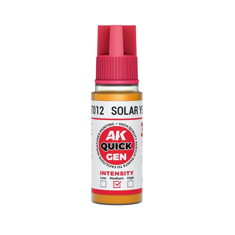 Ak Interactive 17012 Quick Gen Solar Yellow 18Ml Acrylic Paint 1