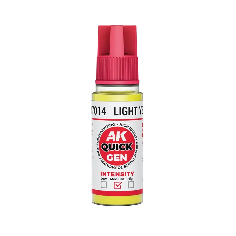Ak Interactive 17014 Quick Gen Light Yellow 18Ml Acrylic Paint 1