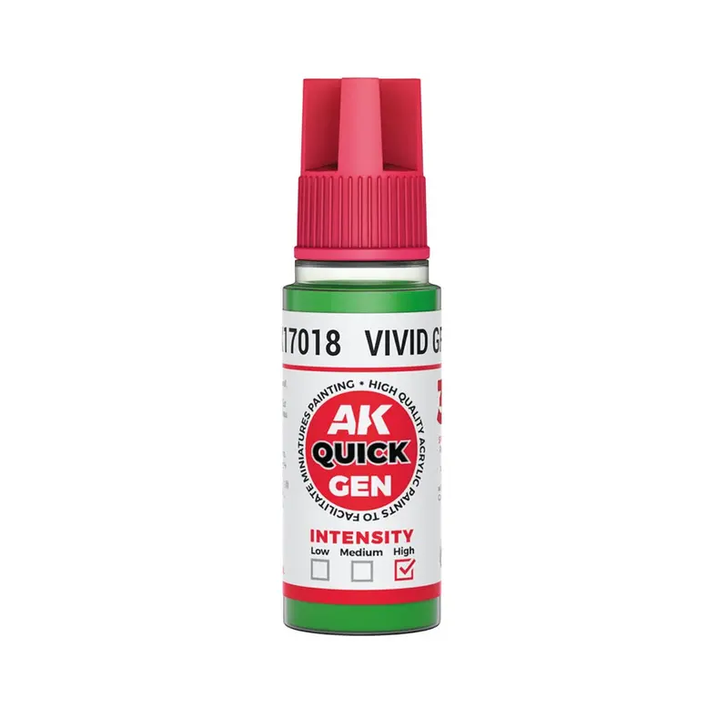 Ak Interactive 17018 Quick Gen Vivid Green 18Ml Acrylic Paint 1