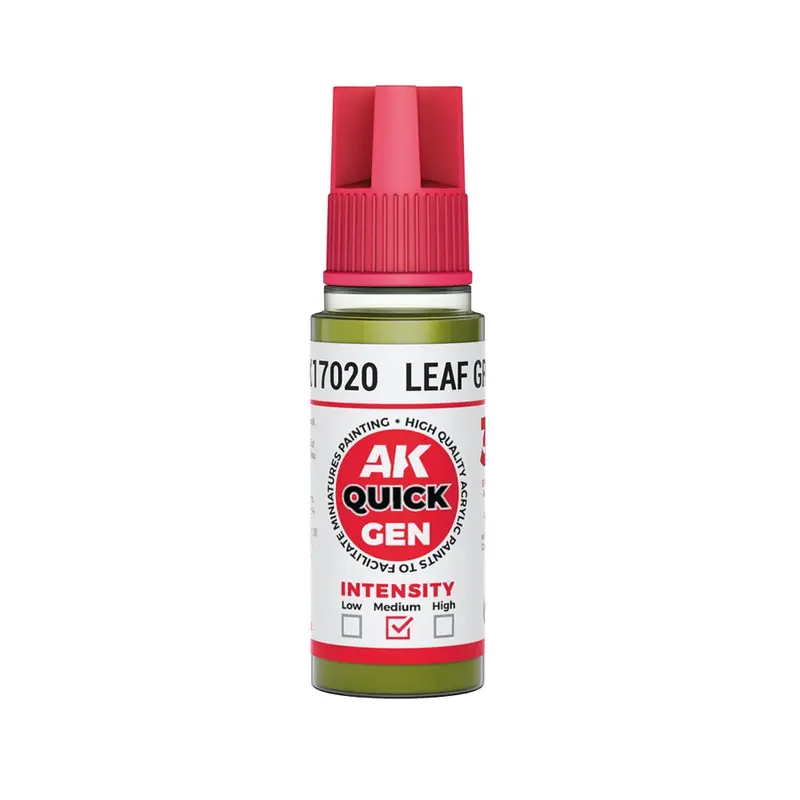 Ak Interactive 17020 Quick Gen Leaf Green 18Ml Acrylic Paint 1