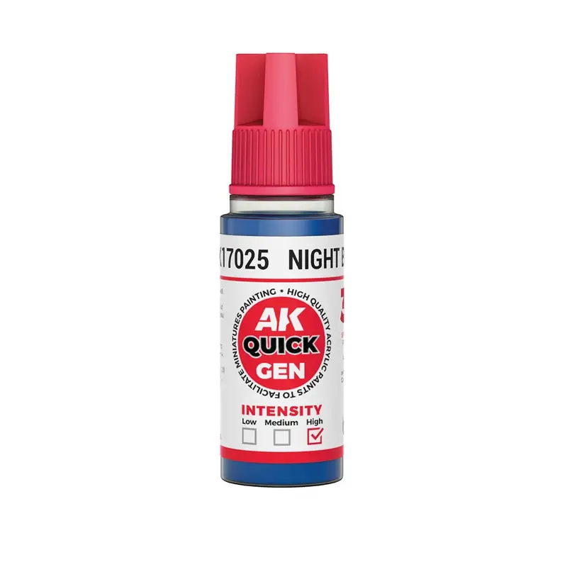 Ak Interactive 17025 Quick Gen Night Blue 18Ml Acrylic Paint 1