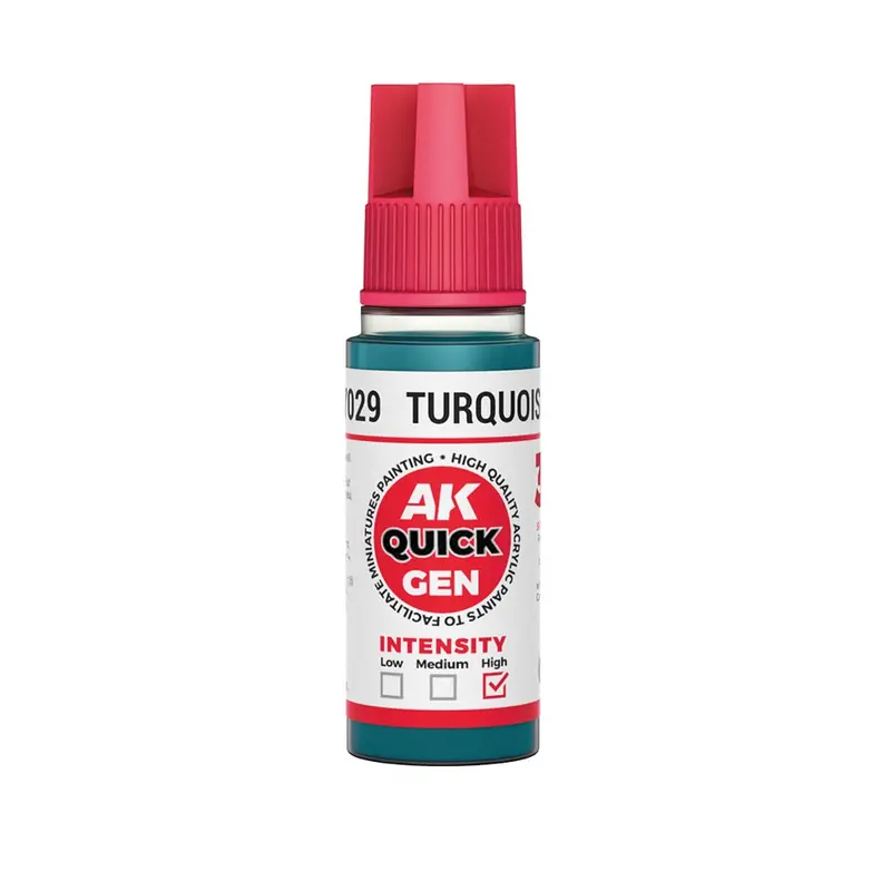 Ak Interactive 17029 Quick Gen Turquoise Blue 18Ml Acrylic Paint 1