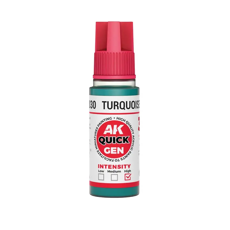 Ak Interactive 17030 Quick Gen Turquoise Green 18Ml Acrylic Paint 1