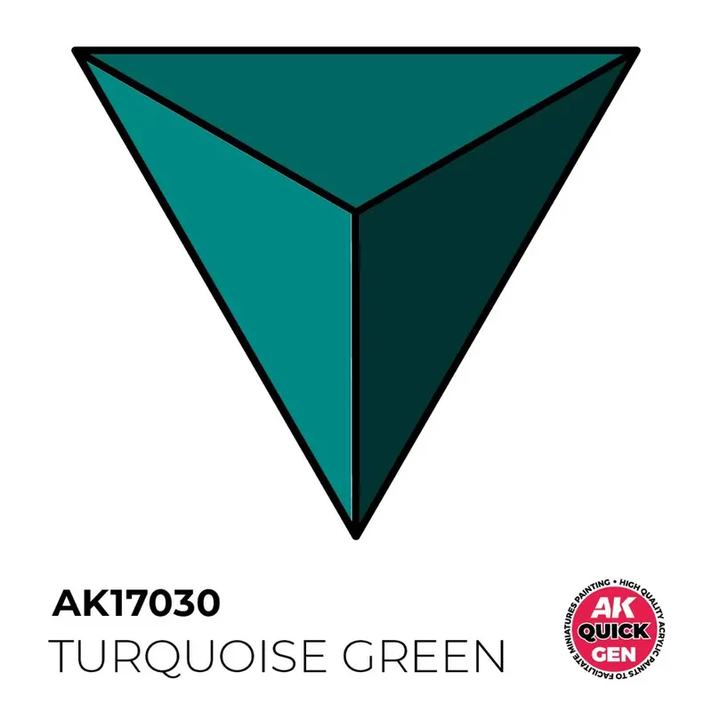 Ak Interactive 17030 Quick Gen Turquoise Green 18Ml Acrylic Paint 2